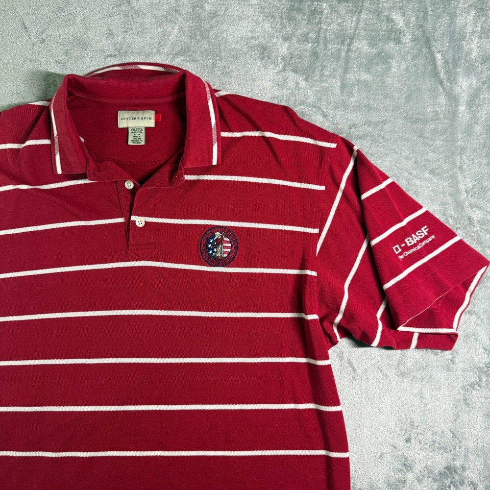 Cutter & Buck Polo Shirt Golf 2003 US Open Striped Logo XXL